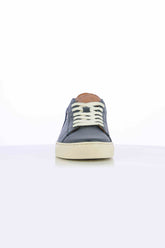 Steve McQueen McCoy Navy Blue Leather Sneakers for Men